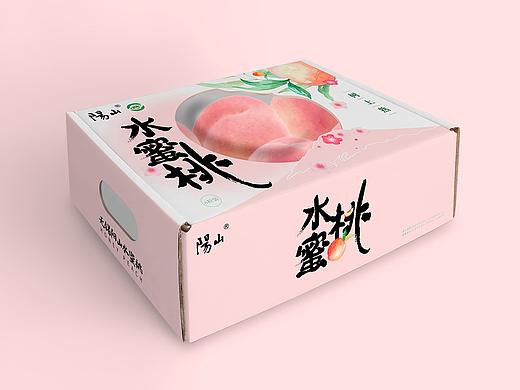 “阳山水蜜桃”水彩插画包装设计 谢安妮