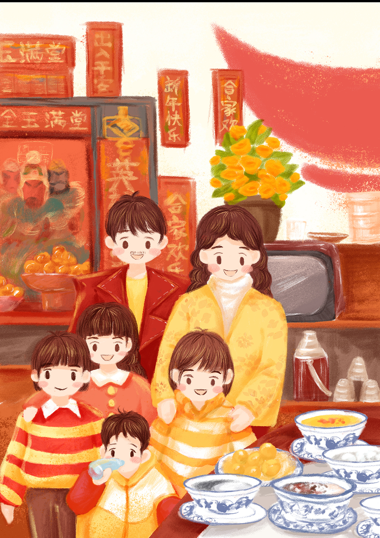 阿一糖水宣传插画