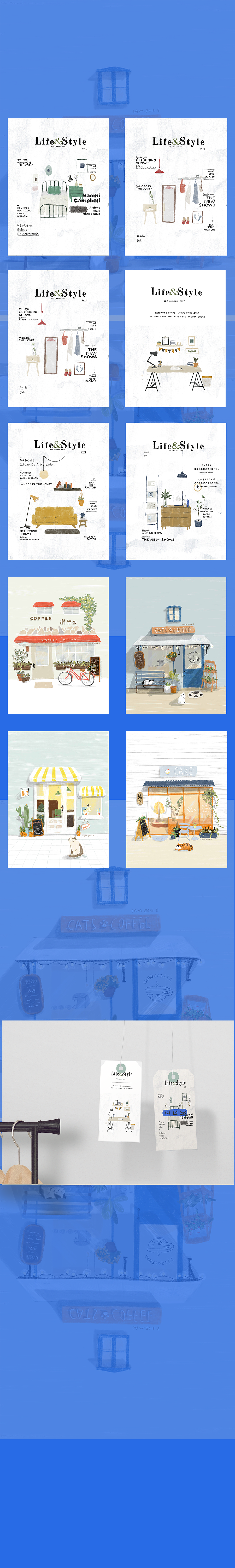 门前小店——小家居系列（图ZMTExNDQ5ODQw） - 商业插画 - 站酷设计师小酵母君原创素材 - 站酷ZCOOL