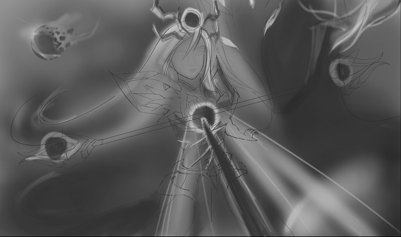 【插画】英雄联盟 暗星女王 拉克丝（图ZMjQwMzY3Mzg0） - 游戏原画 - 站酷设计师lin霖霖原创素材 - 站酷ZCOOL