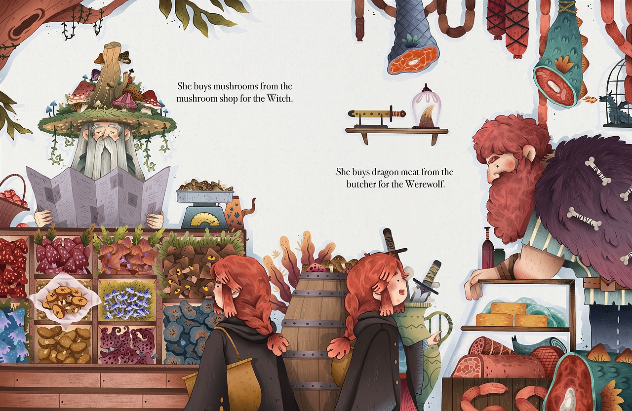 绘本插画第三篇🍖（图ZMjk5MDk4Njg4） - 绘本 - 站酷设计师阿灰在积灰原创素材 - 站酷ZCOOL