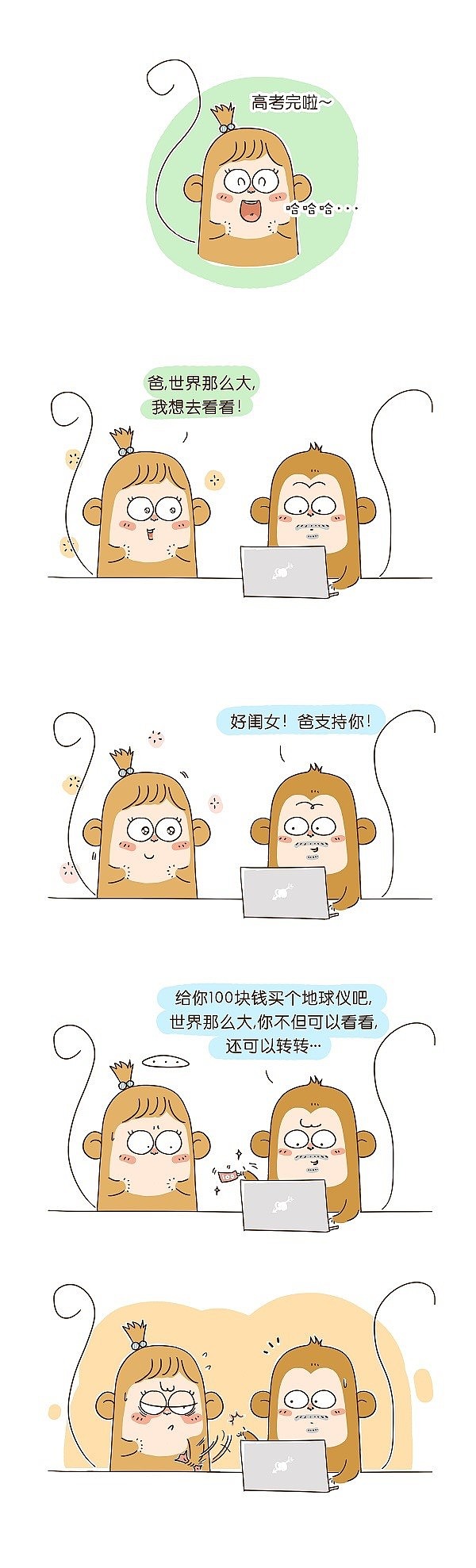 猴二令与他的朋友：世界那么大，我想去看看（图ZODcxNzc0MTY=） - 短篇/格漫 - 站酷设计师冷三巷原创素材 - 站酷ZCOOL