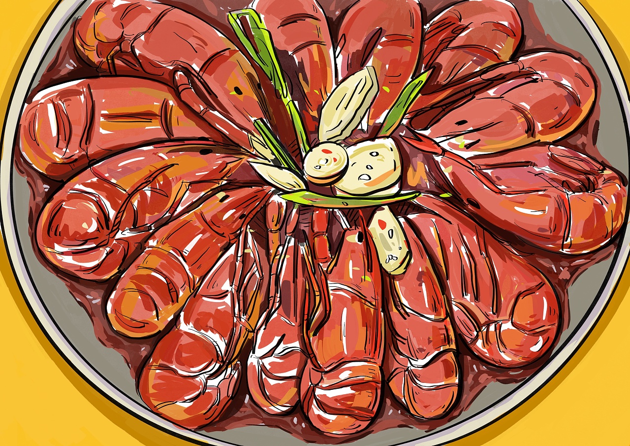 苏味——苏州美食系列|插画|商业插画|鲸过 - 原创作品 - 站酷 (ZCOOL)