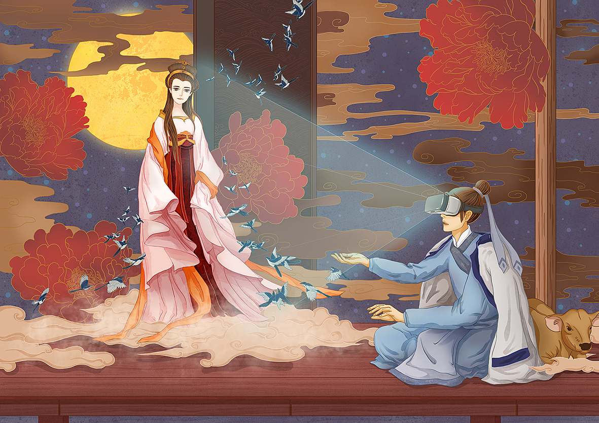 神话故事的现代演绎（图ZMTAzNzI2Nzg4） - 商业插画 - 站酷设计师一颗圆豆包原创素材 - 站酷ZCOOL