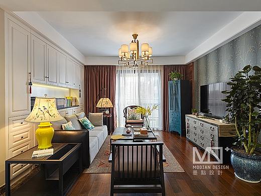 荷香细语-现代中式|墨点设计（个人主页-ZMzI0NzU3ODA=） - 家装设计 - 站酷设计师Z34862485原创素材 - 站酷ZCOOL