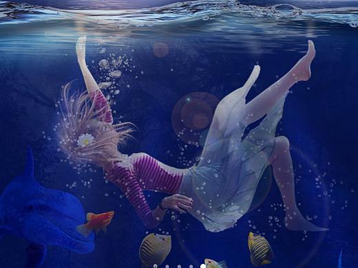 【合成】跌落水中的女孩（个人主页-ZMjkxNDU5Mjg=） - 其他平面 - 站酷设计师一只付哈哈原创素材 - 站酷ZCOOL