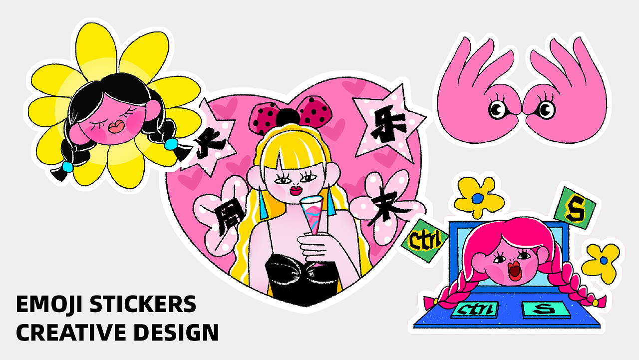 MasterGO表情贴纸设计之精致上班绿孩的日常（图ZMjg0MjE2MTIw） - 图案 - 站酷设计师Chels33原创素材 - 站酷ZCOOL