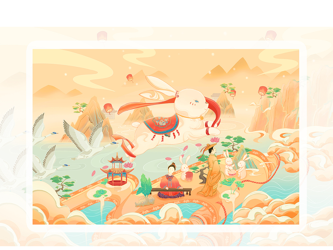 兔年国潮风插画（图ZMzE3NjkxMTA4） - 商业插画 - 站酷设计师星大星spicy原创素材 - 站酷ZCOOL