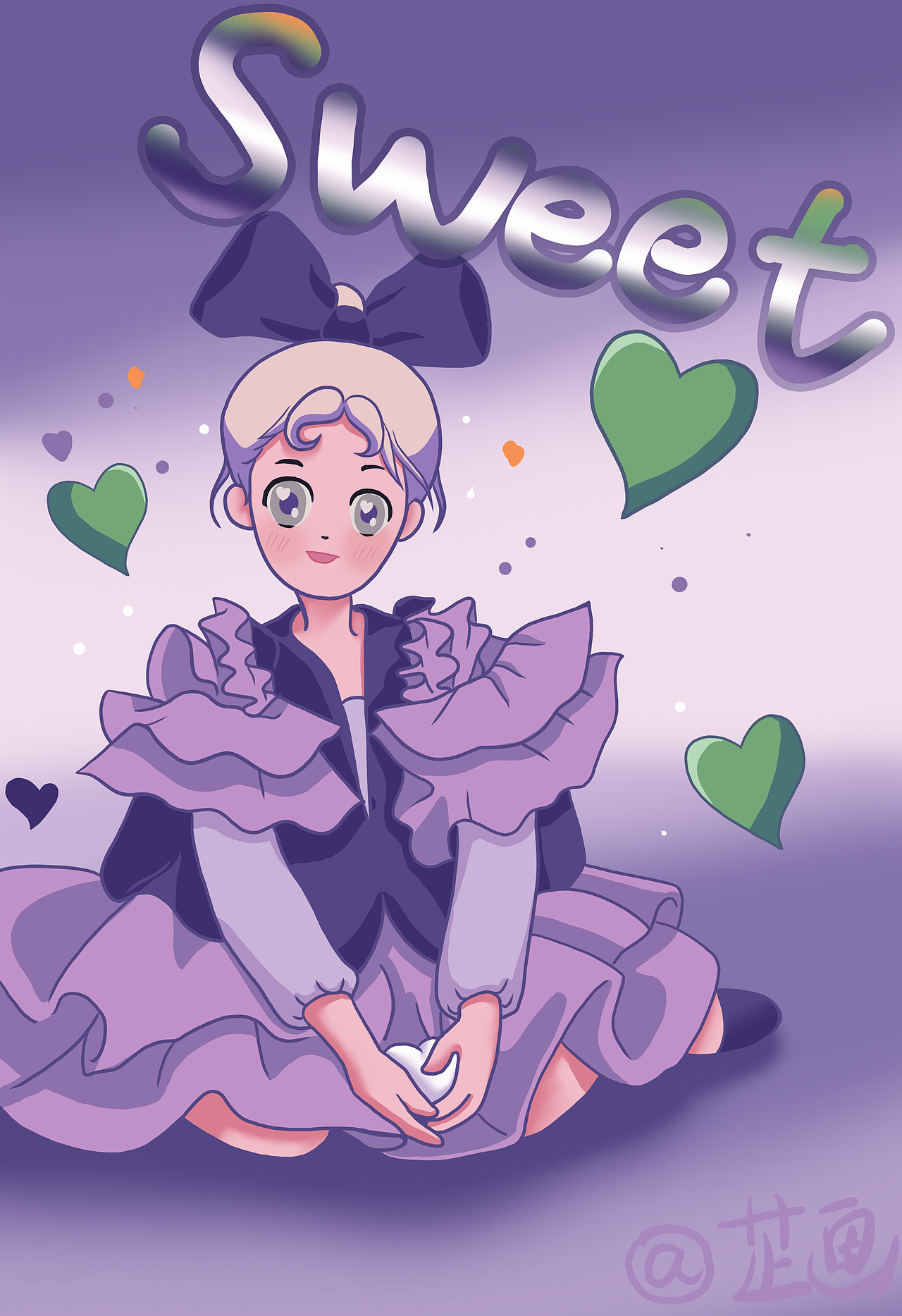 糖果女孩（图ZMzYwNzY2OTky） - 艺术插画 - 站酷设计师芷画原创素材 - 站酷ZCOOL