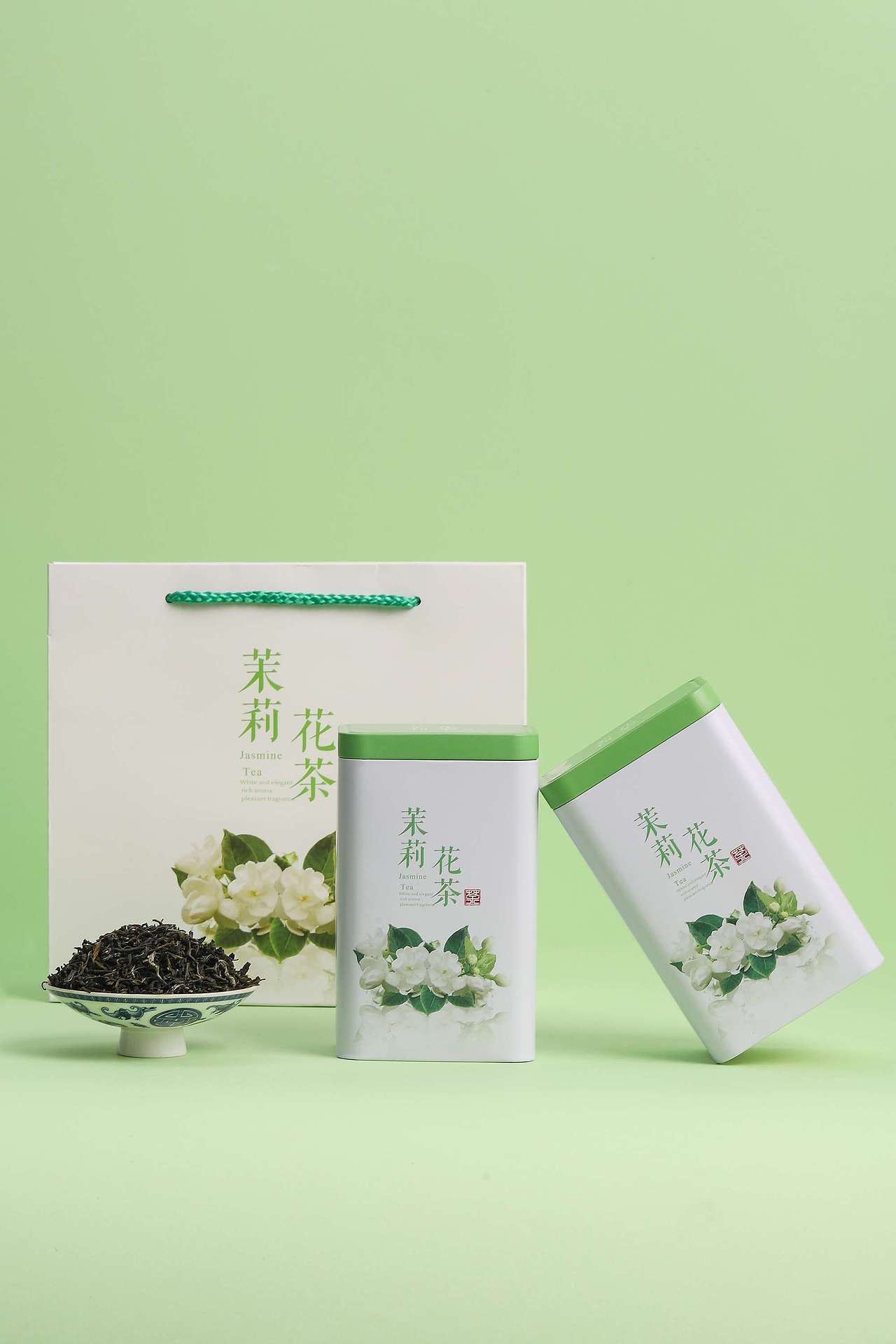 粒粒香茉莉花茶双铁罐装-随手礼
