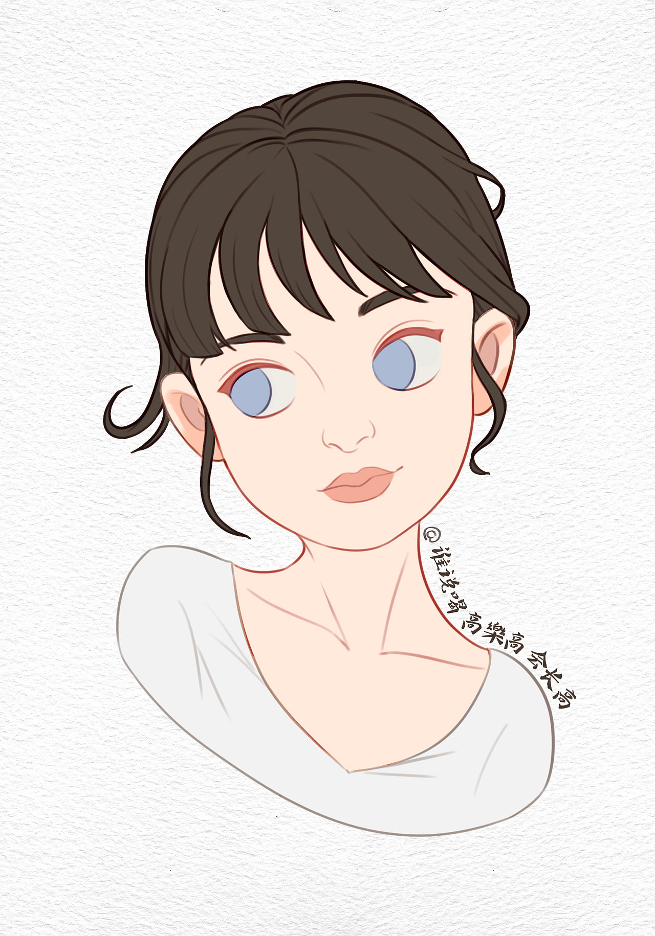 板绘女头像练习（图ZMzE4NzAxODQ4） - 创作习作 - 站酷设计师戴眼镜的斗牛犬原创素材 - 站酷ZCOOL