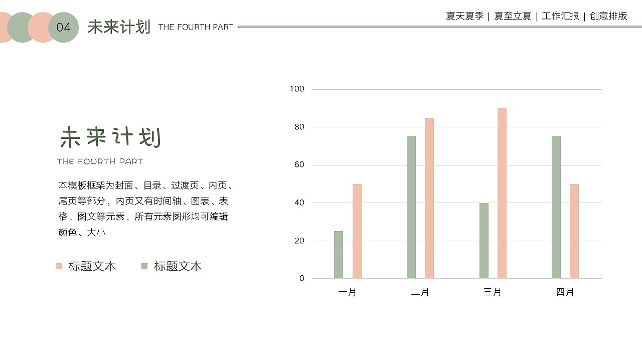 免费PPT模板!夏天夏季PPT!淡雅风超舒服~