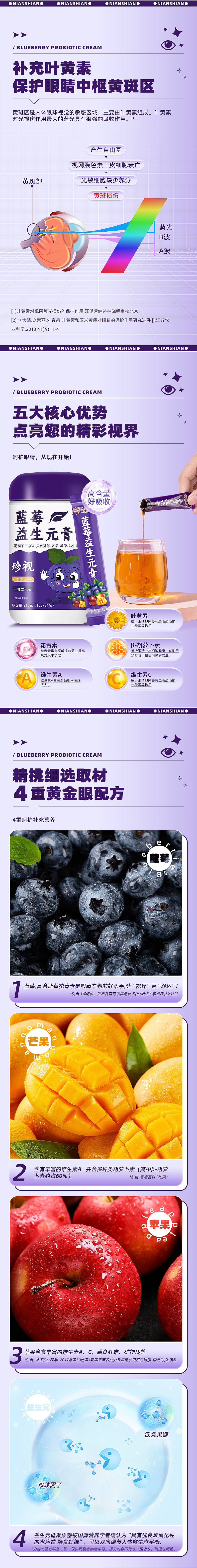 蓝莓益生元膏详情页设计