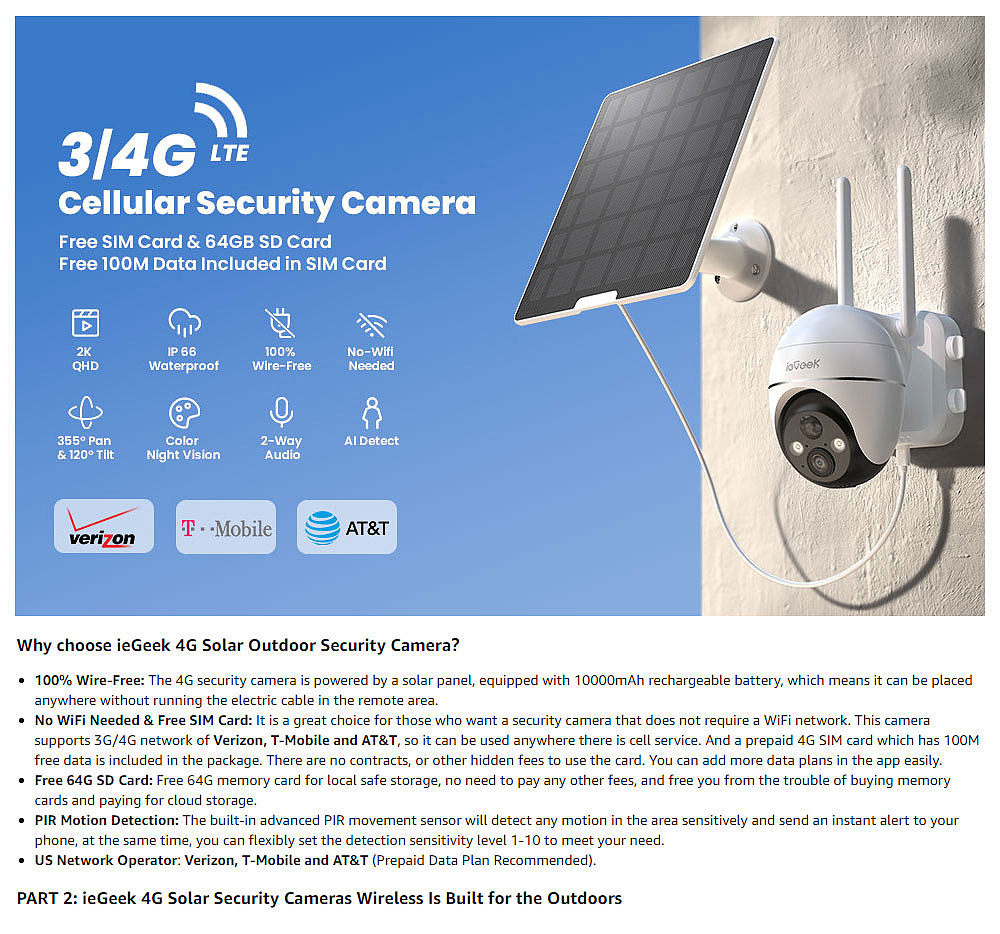 亚马逊#4G安防摄像头#详情页设计（图ZMzMxNjg1Mjky） - 产品 - 站酷设计师木爻木原创素材 - 站酷ZCOOL