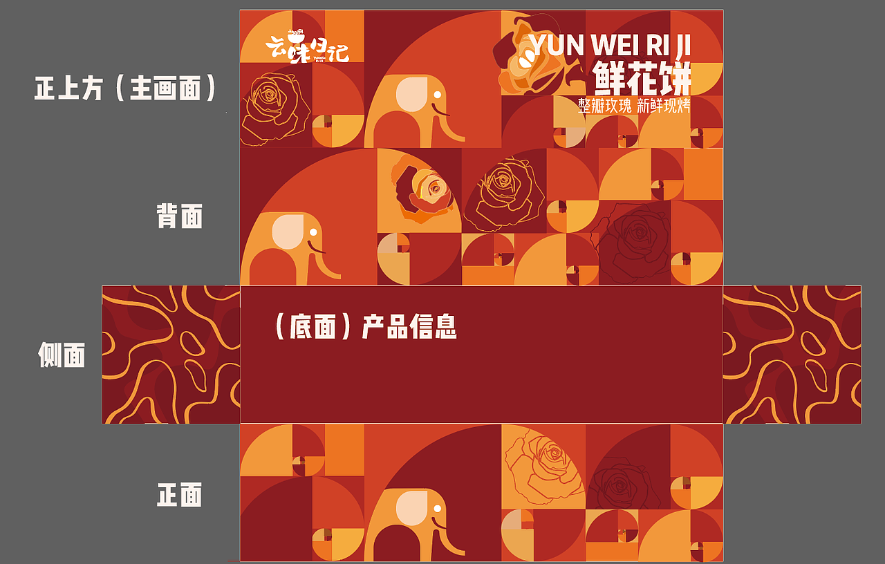 云南云味日记鲜花饼包装（图ZMzI5NDI4NzI0） - 包装 - 站酷设计师安十二DESIGN原创素材 - 站酷ZCOOL