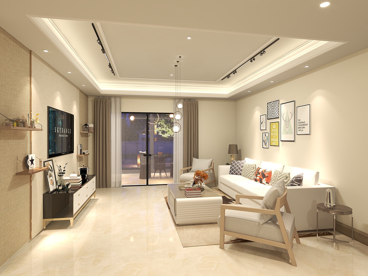 广州富力城试设计(立体建模渲染)