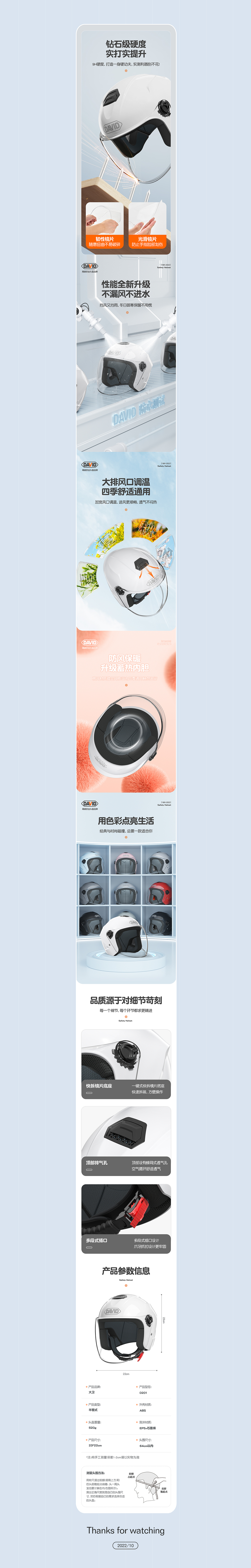 大卫头盔详情页/冬款定制（图ZMzE5MTEyMDY0） - 电商 - 站酷设计师永康肉麦饼徐某某原创素材 - 站酷ZCOOL