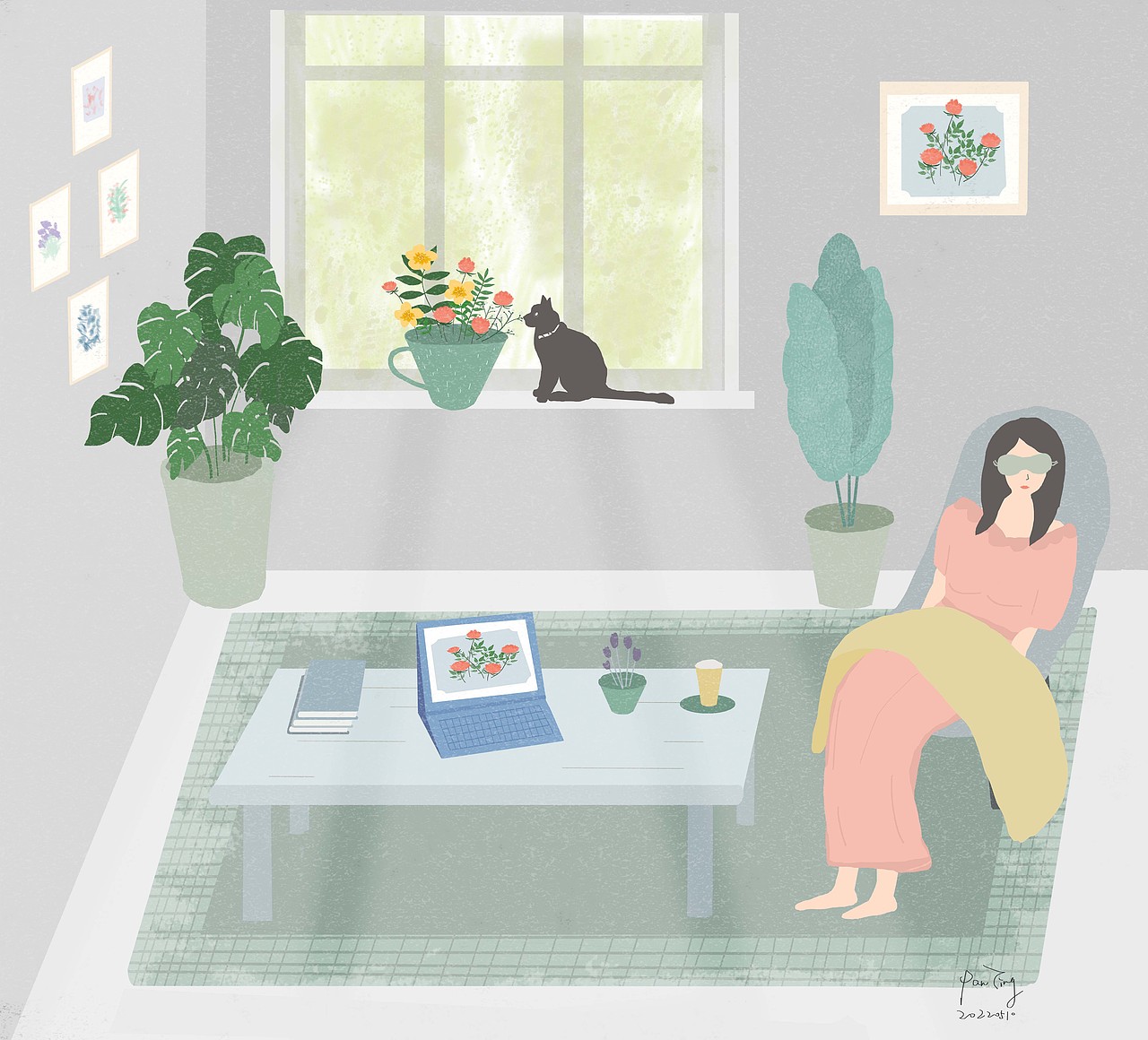 午后时光（图ZMzAwNTU4MDc2） - 艺术插画 - 站酷设计师潘婷Painting原创素材 - 站酷ZCOOL