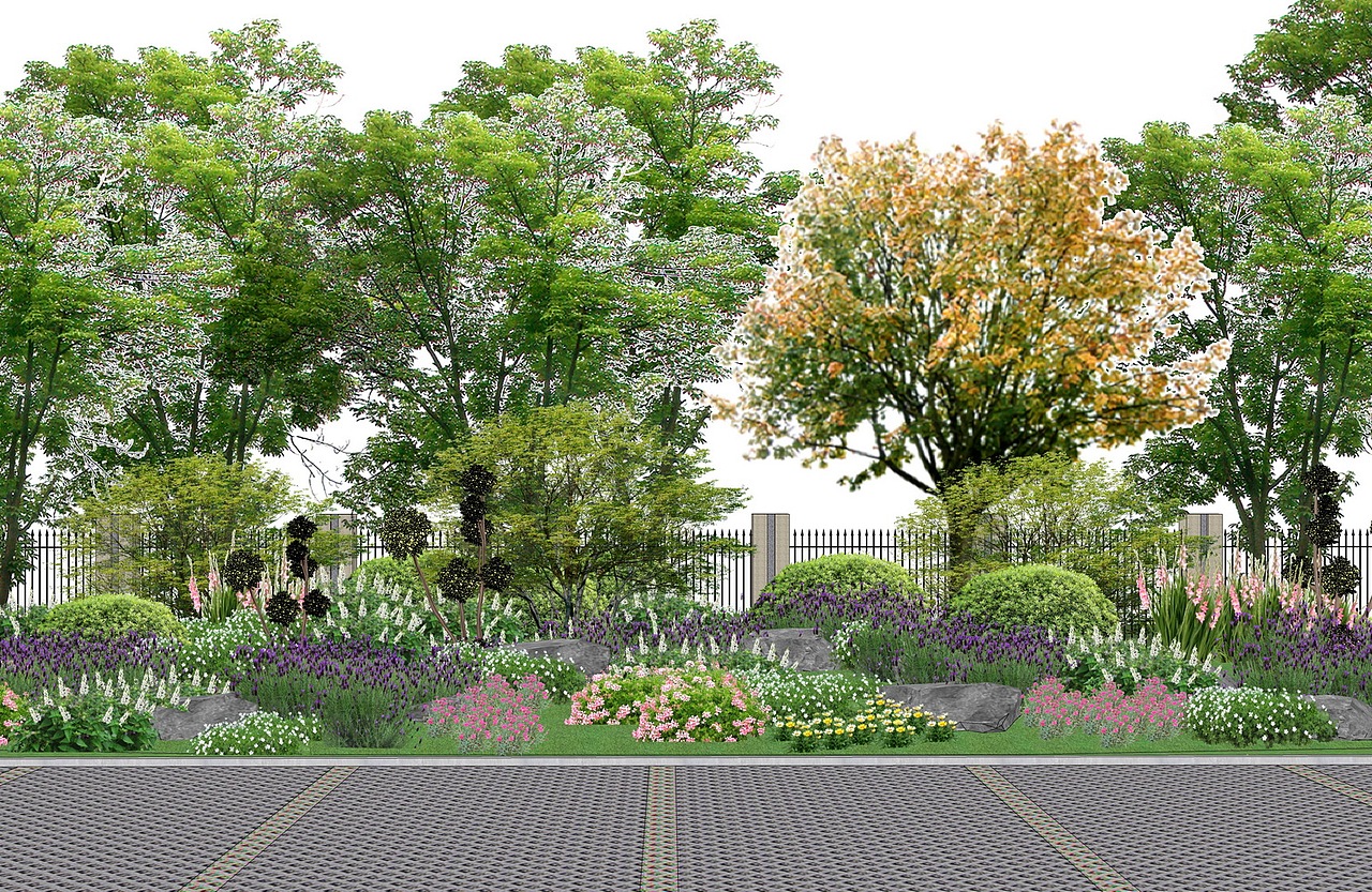 植物组合SU模型下载