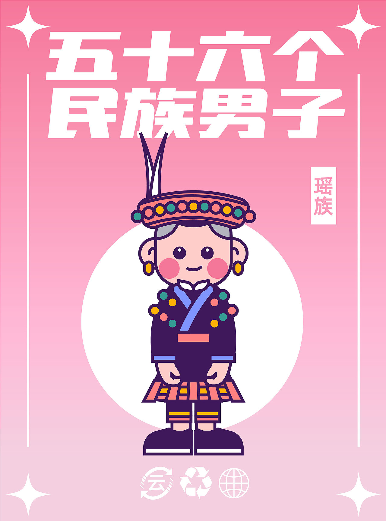 56个民族（图ZMzM5MTY4NjMy） - IP形象 - 站酷设计师云白白晒太阳原创素材 - 站酷ZCOOL