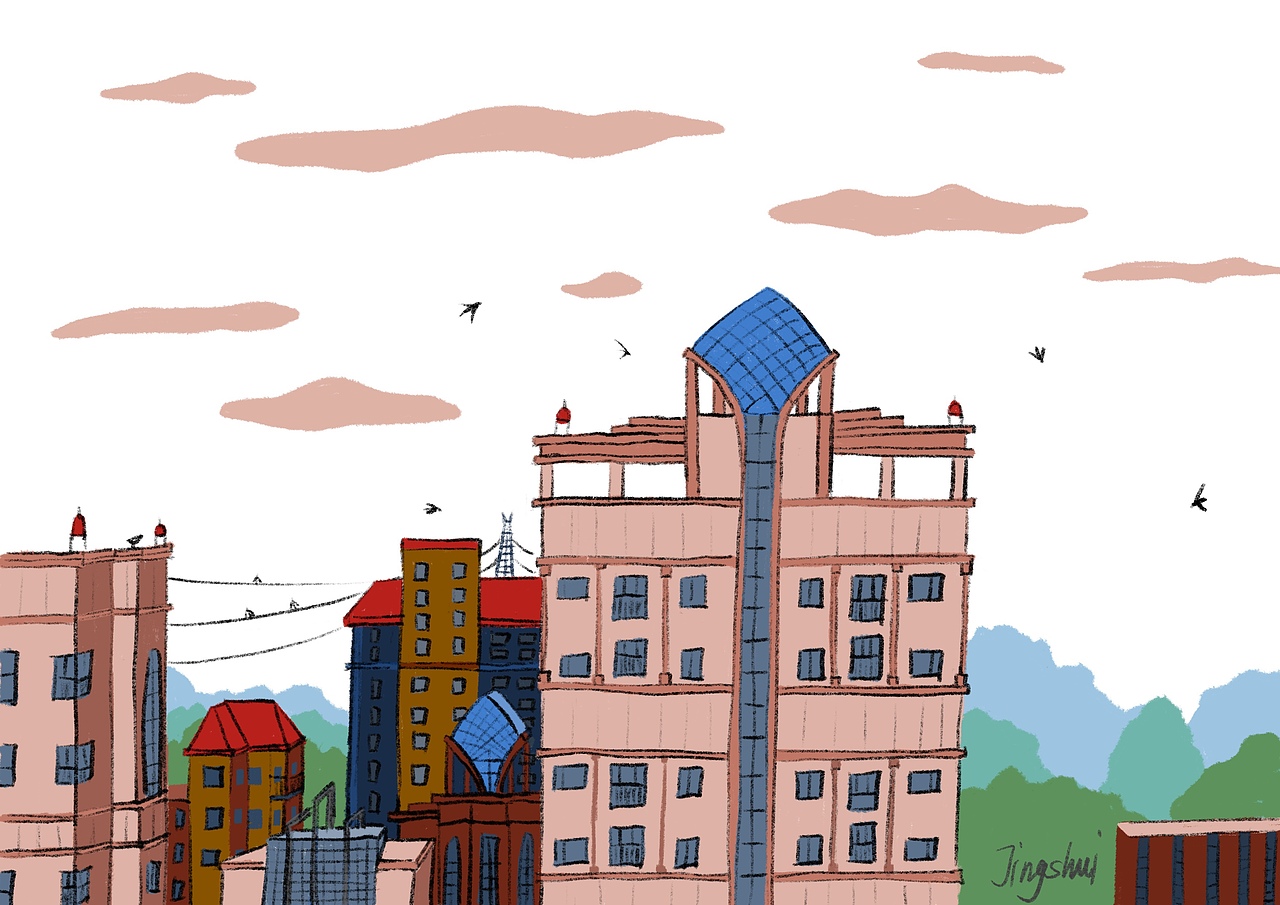 小城市_插画师静水-站酷zcool