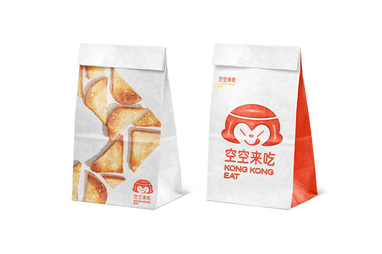 零食品牌LOGO设计丨空空来吃丨 LOGO设计