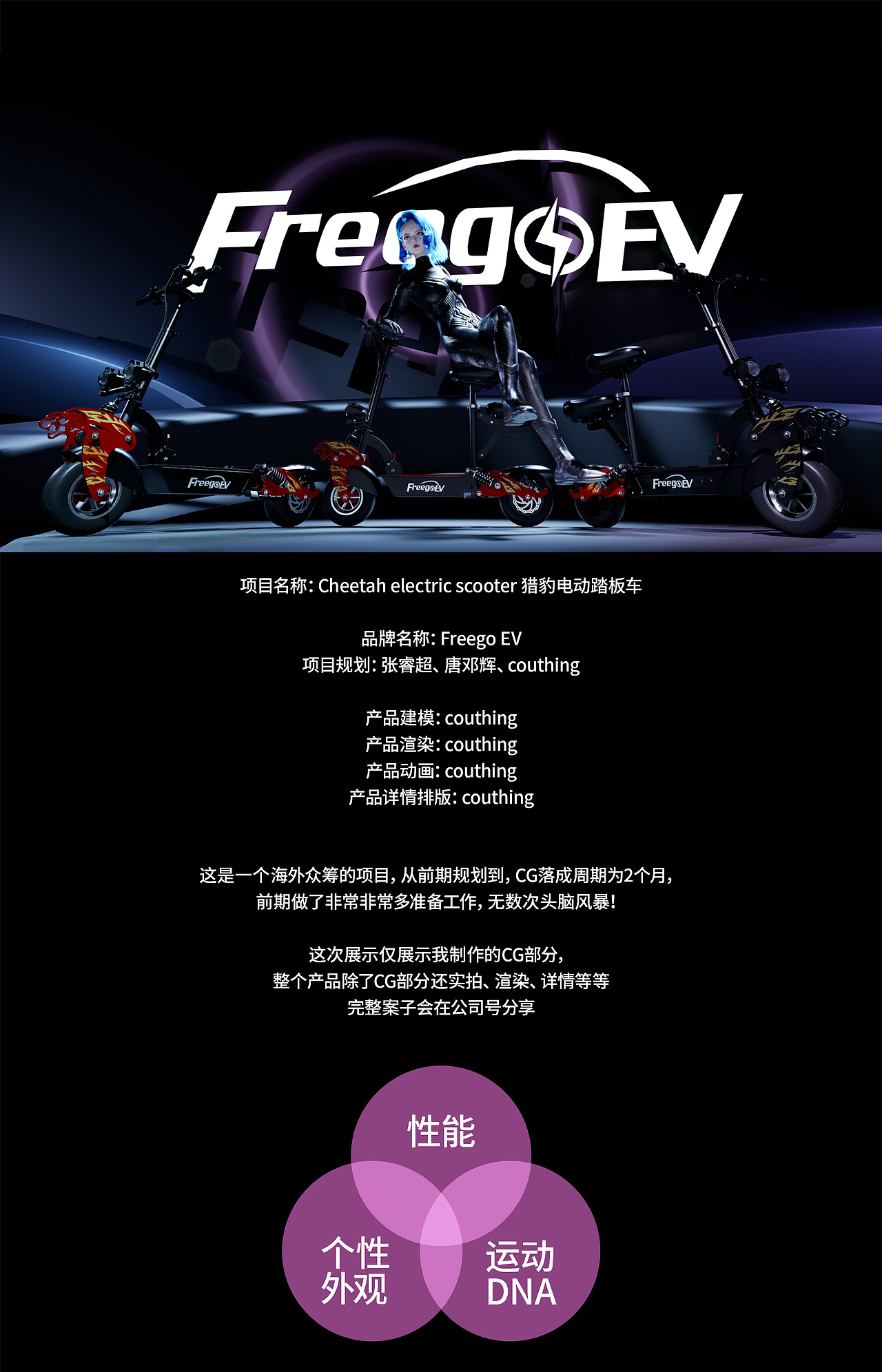 UE5产品CG FREEGO EV 猎豹电动车