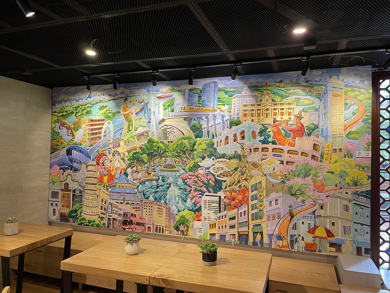 392x185cm广州风情主题丙烯画（图ZMzEyNzQ3NDU2） - 艺术插画 - 站酷设计师Hosanna_914原创素材 - 站酷ZCOOL