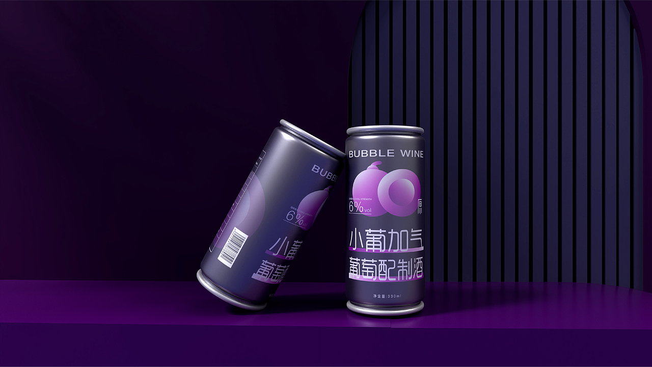 小葡加气葡萄配制酒包装设计