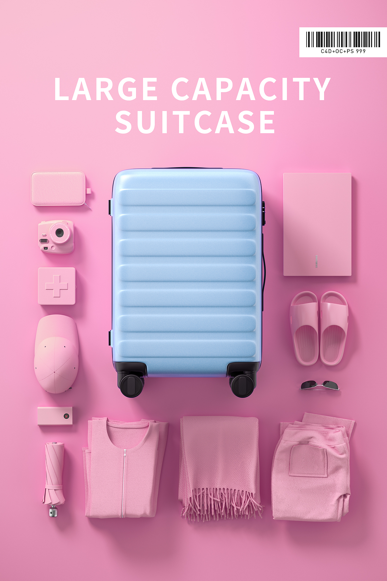 一组行李箱的渲染（图ZMzE4MDMzNDY4） - 产品 - 站酷设计师Dragon_C4D原创素材 - 站酷ZCOOL