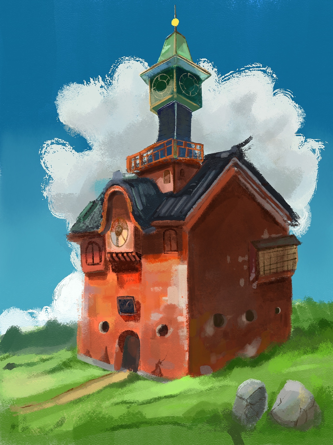 拾荒記（圖ZMzQ0NzEwNzAw） - 商業(yè)插畫 - 站酷設(shè)計(jì)師G二古是只小兔嘰原創(chuàng)素材 - 站酷ZCOOL