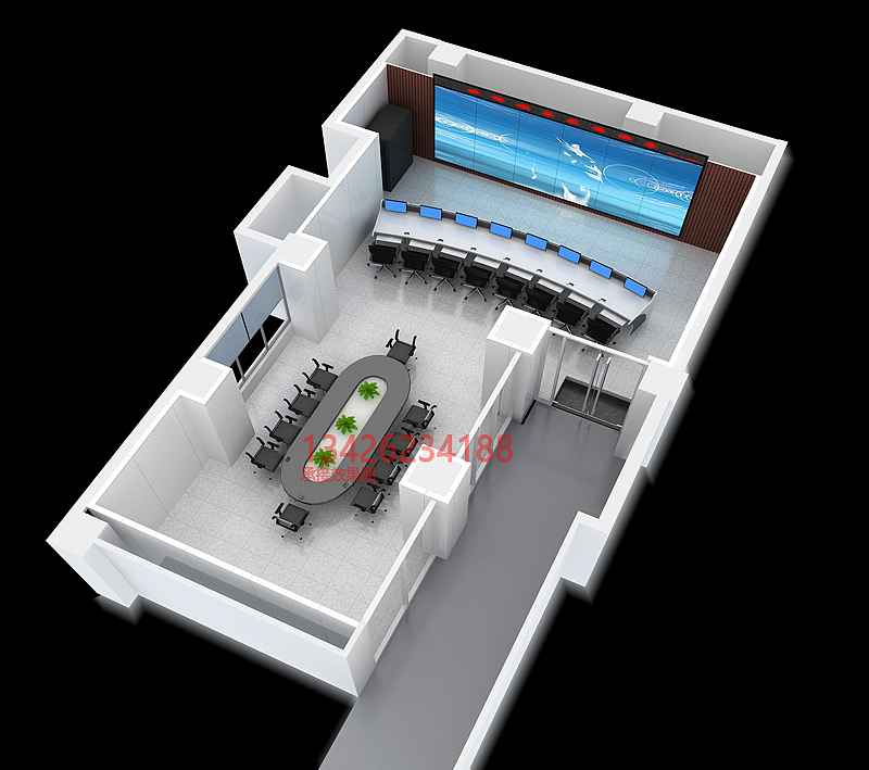 机房监控室效果图设计案例