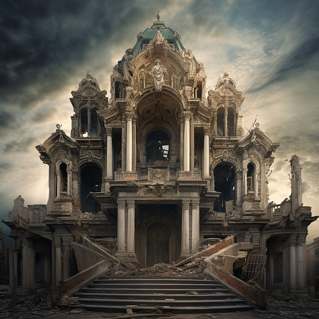 圣洁的遗迹 - 透过AI重现古老建筑的壮丽景象