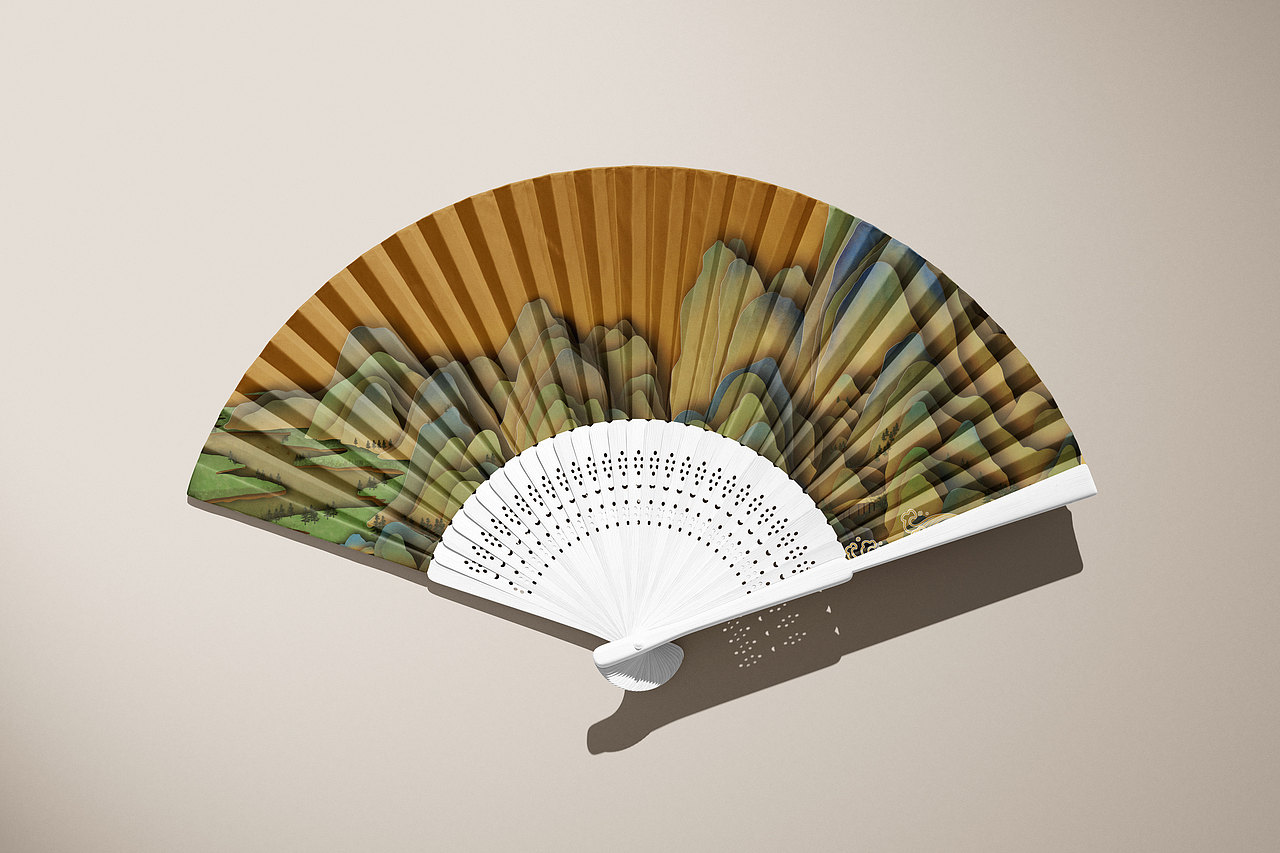 剪纸风插画-千里江山图