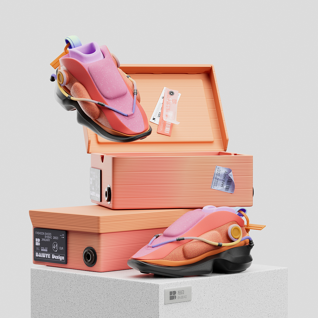 【青履】 | Young shoes（图ZMzI5OTI1NDQ0） - 其他三维 - 站酷设计师柏白BYEBAI原创素材 - 站酷ZCOOL