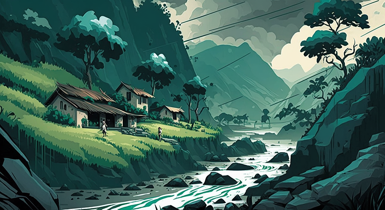 乡下（图ZMzM3NjA1OTg4） - AI作品 - 站酷设计师kkaaxhk原创素材 - 站酷ZCOOL