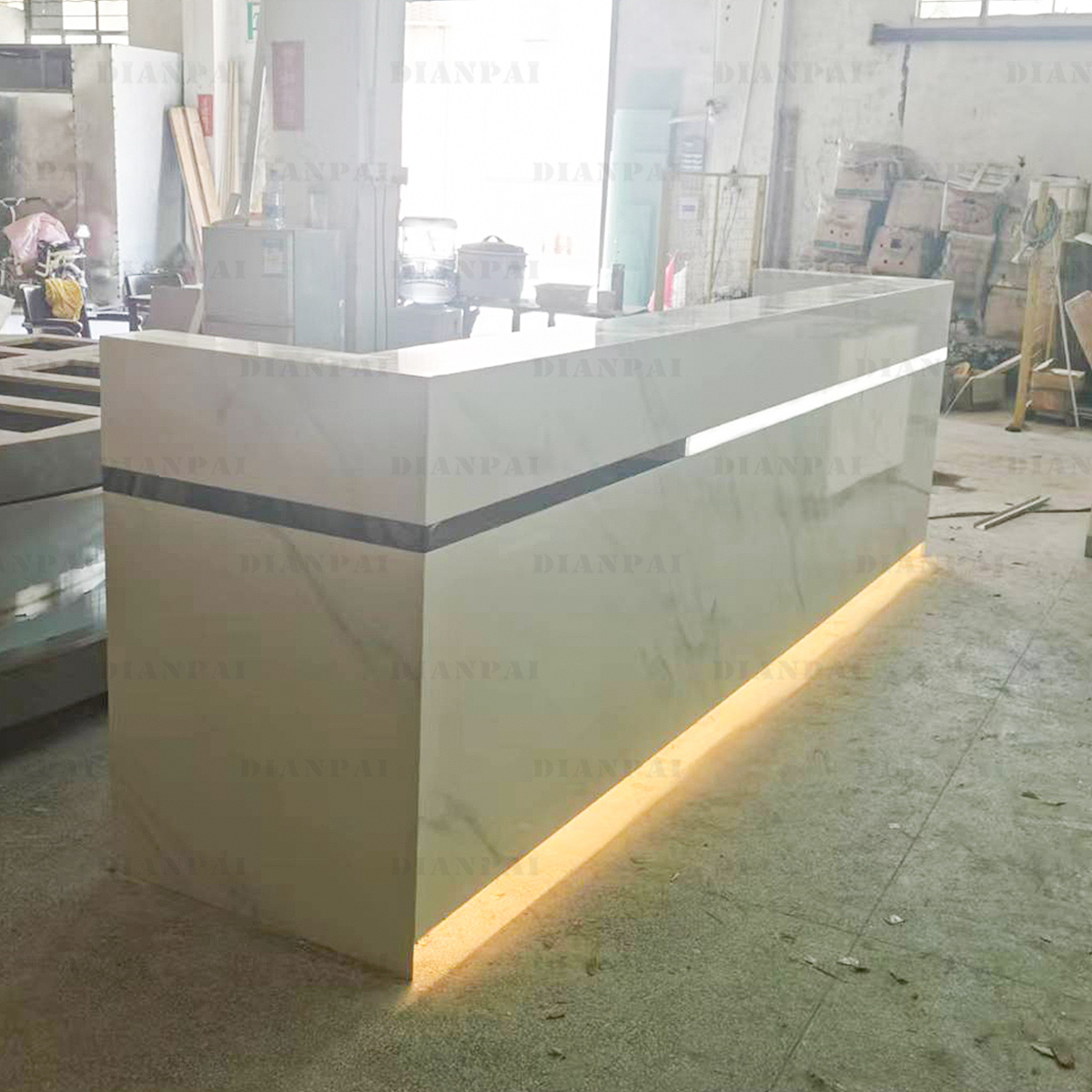 佛山吧台定制厂家设计前台接待台收银台案例图