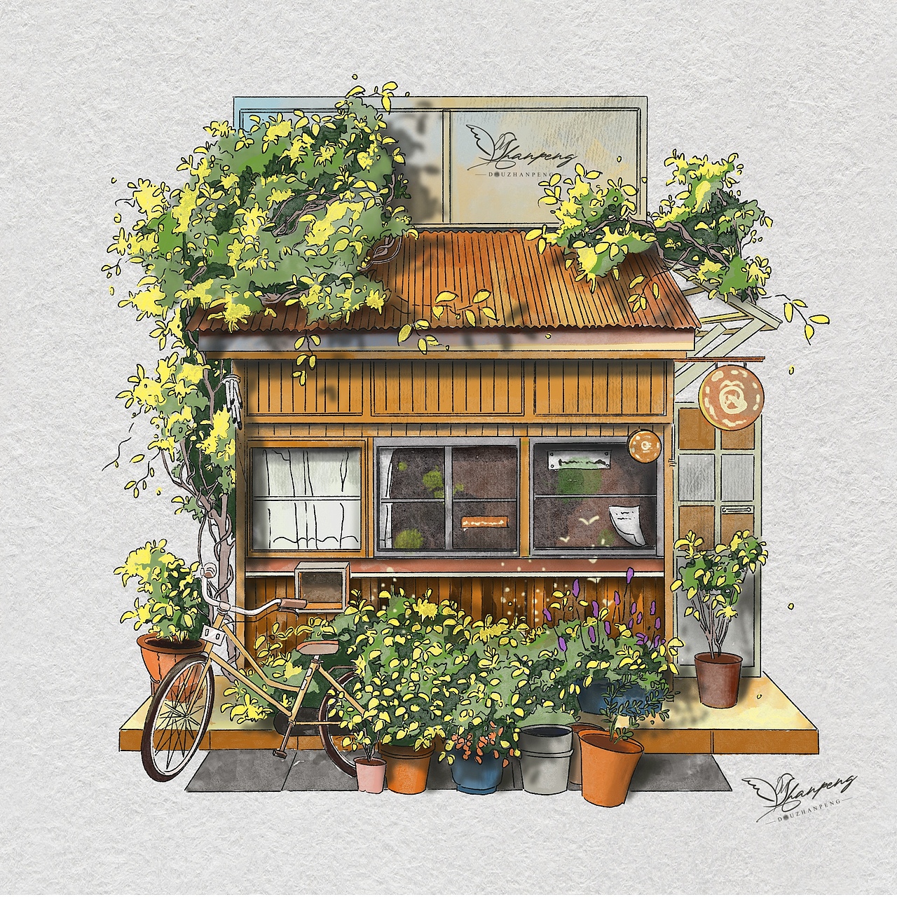 小屋手绘练习（图ZMzY5MDY2Nzgw） - 创作习作 - 站酷设计师窦占鹏原创素材 - 站酷ZCOOL
