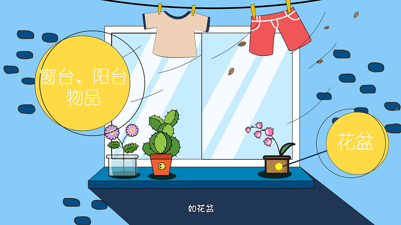 防高空坠物抛物BM风格MG动画AE模板（图ZMzIyMDkyMjQw） - Motion Graphic - 站酷设计师画无两工作室原创素材 - 站酷ZCOOL