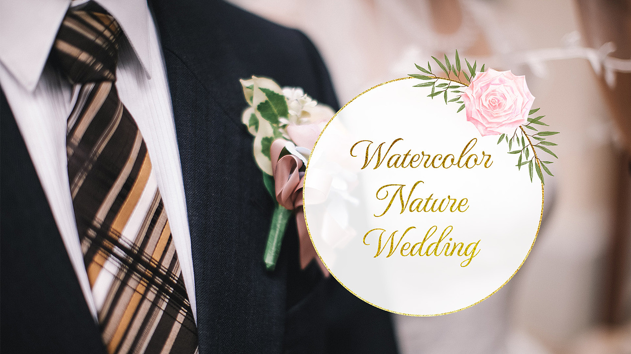 插画——水彩婚礼主题