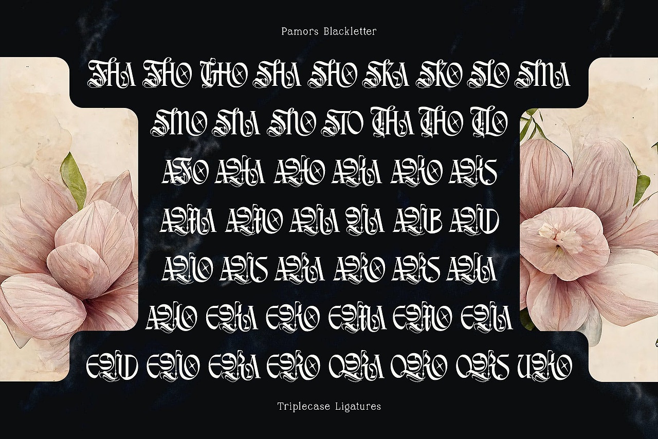 潮流暗黑哥特重金属摇滚街头潮牌标识海报标题英文字体