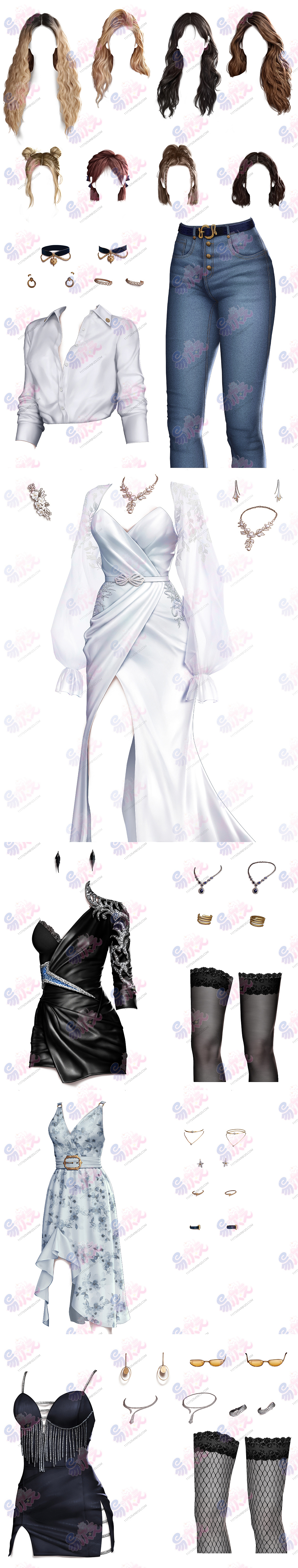 欧美写实 角色立绘全套项目 商稿（图ZMzQ0NDY0MzU2） - 商业插画 - 站酷设计师ya鸭鸭原创素材 - 站酷ZCOOL