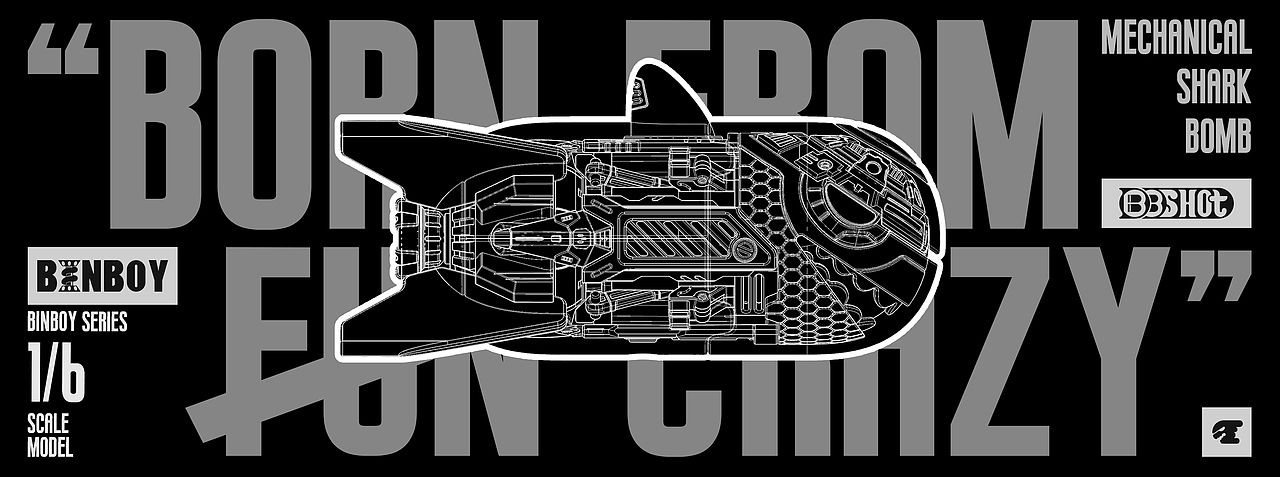 BBSHOT拼装潮玩 | Shark B64 机械鱼弹（图ZMzQxNTU4NDAw） - 玩具 - 站酷设计师BBSHOT原创素材 - 站酷ZCOOL