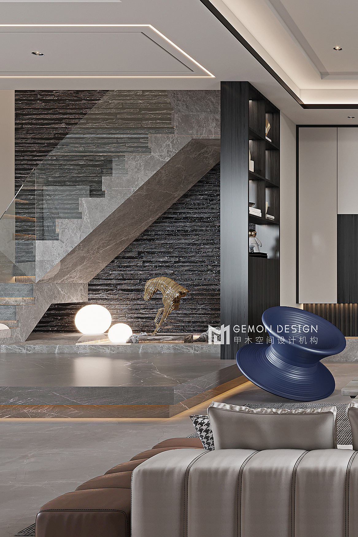 GEMON DESIGN | 益阳 · 中梁首府 别墅设计 330㎡