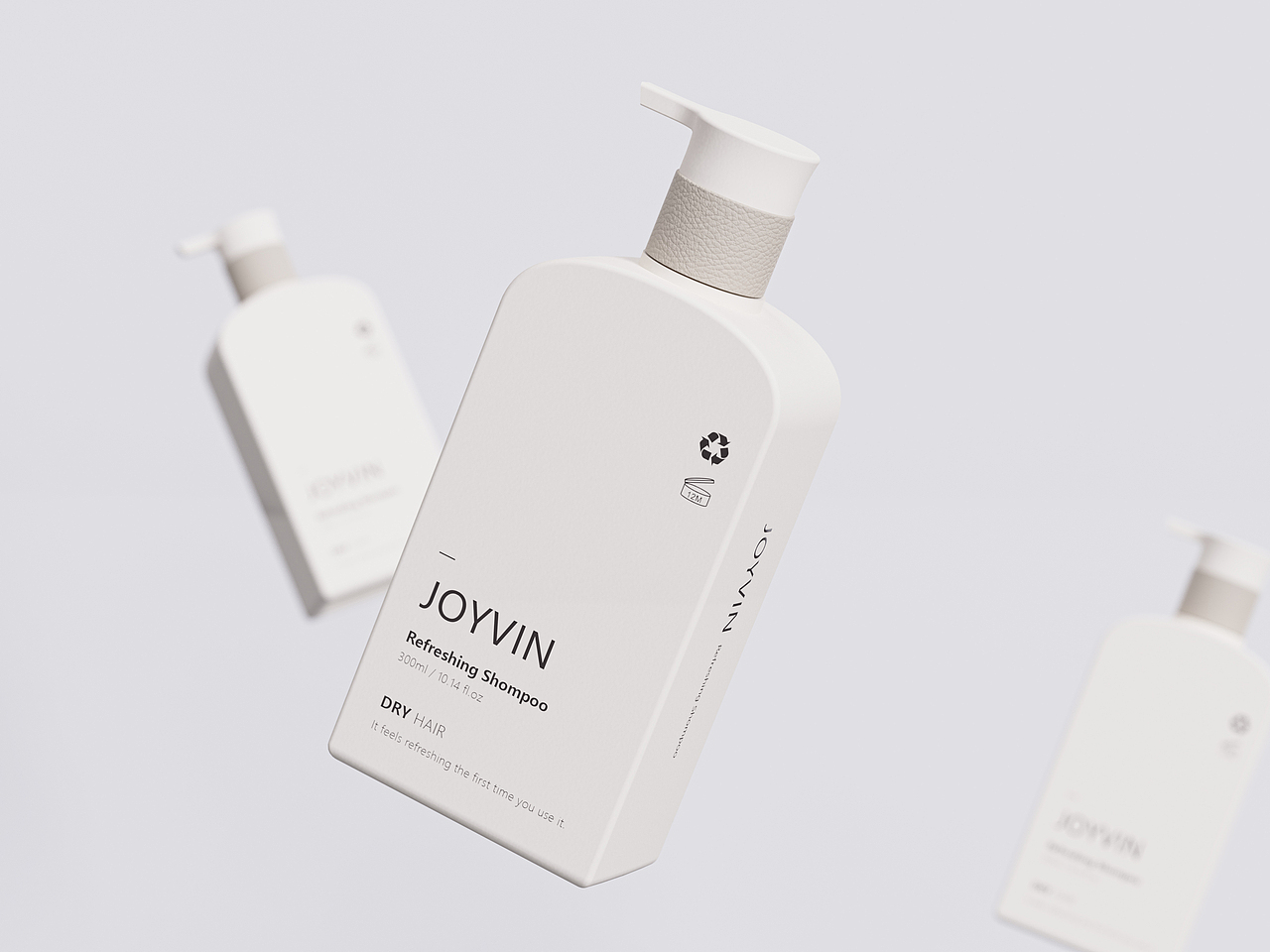 joyvin洗发水瓶子设计(平面 渲染)