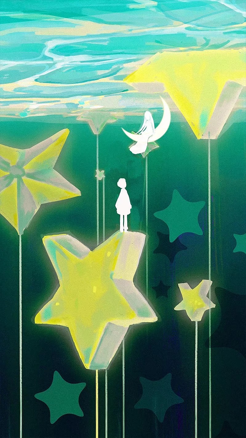 星与月（图ZMjk2NzkyODI4） - 创作习作 - 站酷设计师翎木ing原创素材 - 站酷ZCOOL
