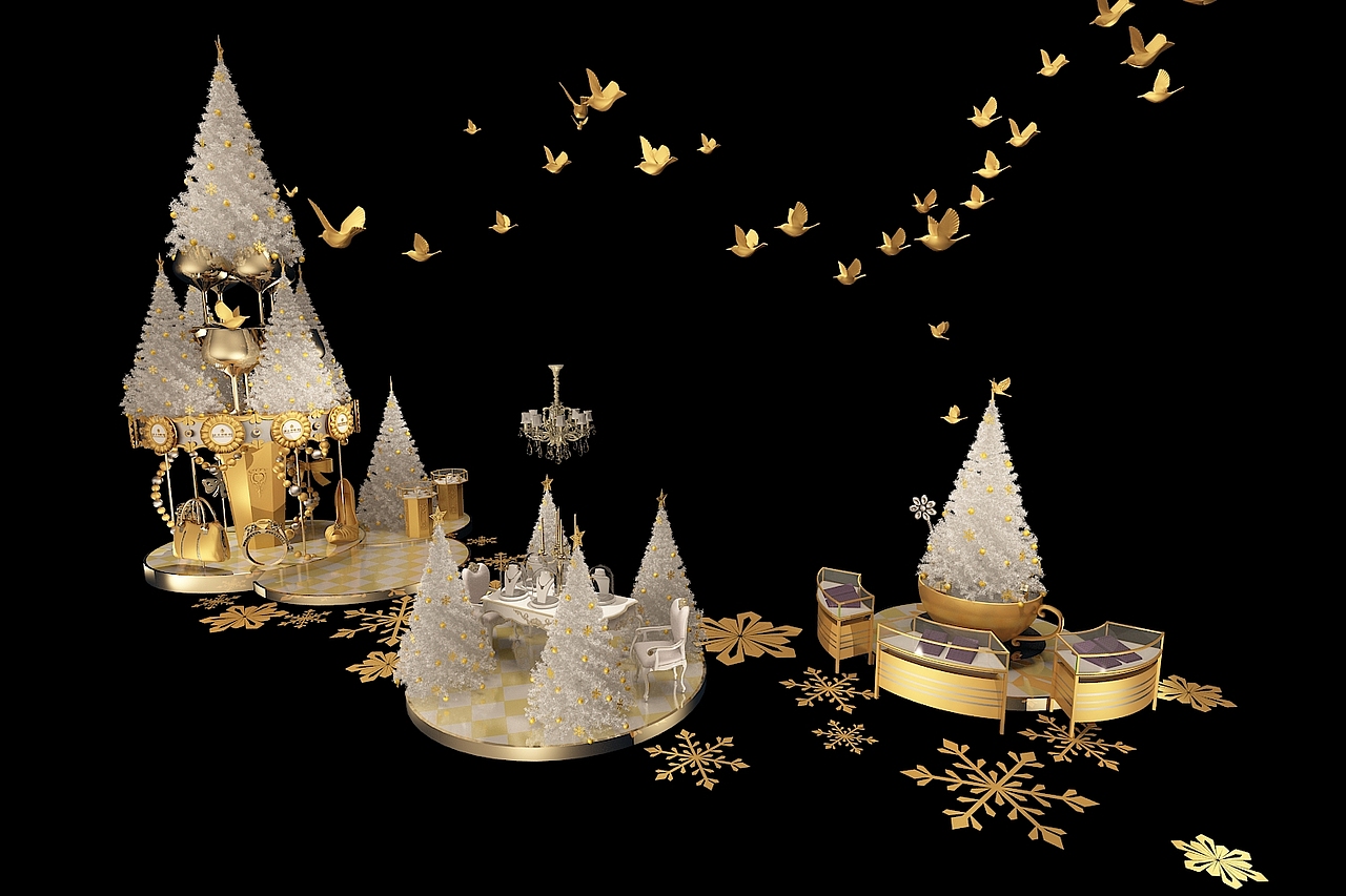 商场白金圣诞美陈