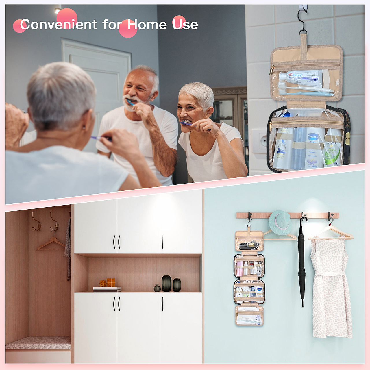 牡丹花旅行洗漱包