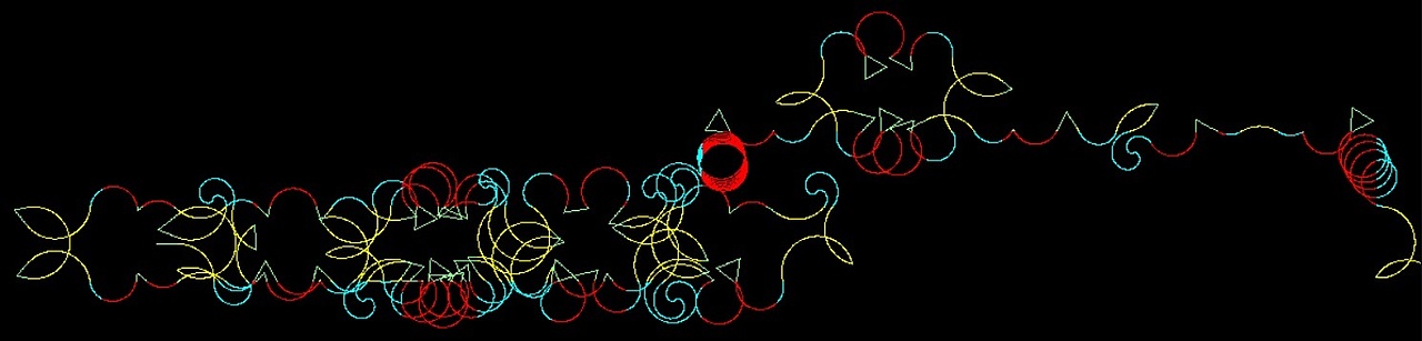在绿色区域变直走20px后每次右转120°