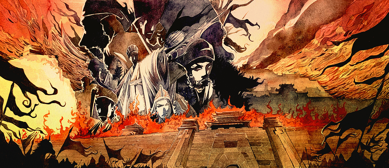 新华文轩x武侯祠《三国演义》礼盒封面插图设计（图ZMzM3NzQyNzk2） - 绘本 - 站酷设计师妥妥toto原创素材 - 站酷ZCOOL